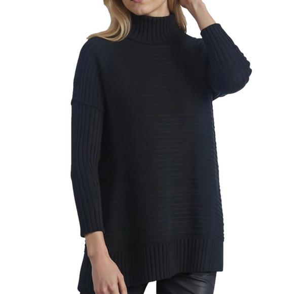 French Connection Sweaters - French Connection Mozart Ribbed High Neck Sweater in Black Size M - NWOT
